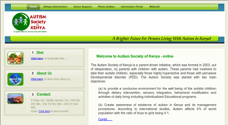 Autism Society of Kenya Website
