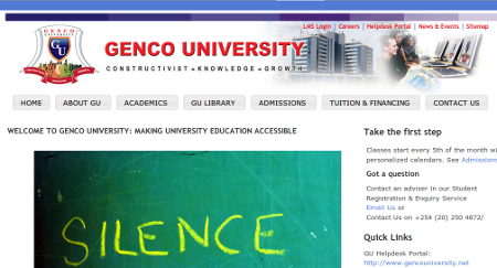 Genco University Website